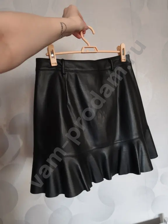 Юбка кожаная