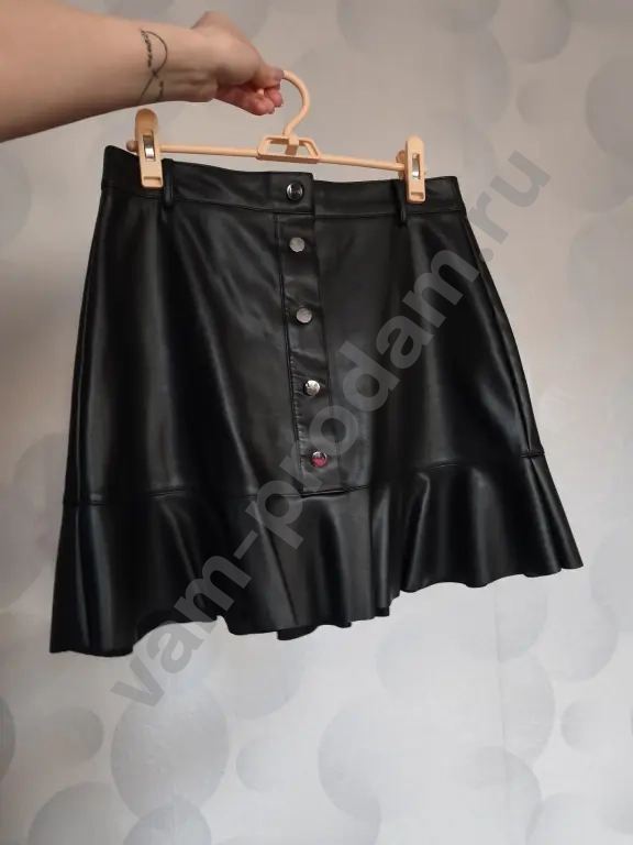 Юбка кожаная