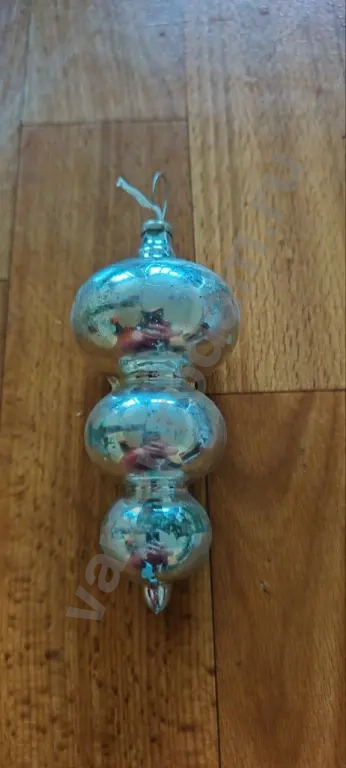 Елочная игрушка стеклянная СССР светофор фонарик