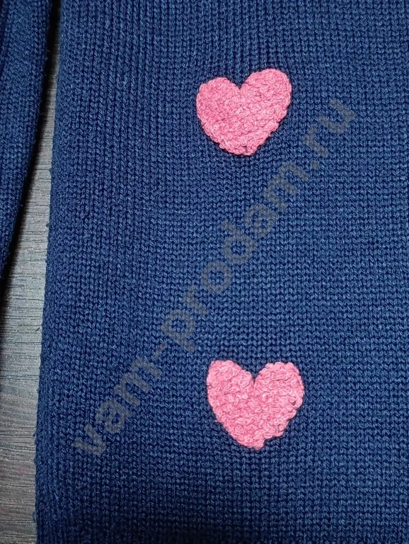 Женский свитер mdsjeans с розовыми сердечками,44 р