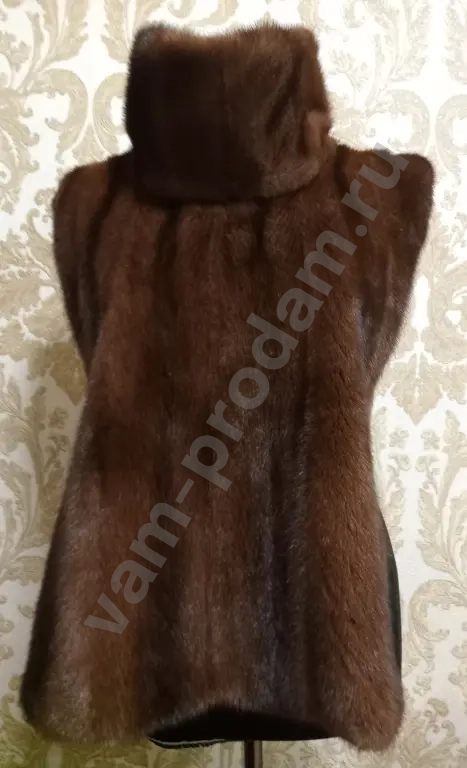 Манишка норковая цвет орех