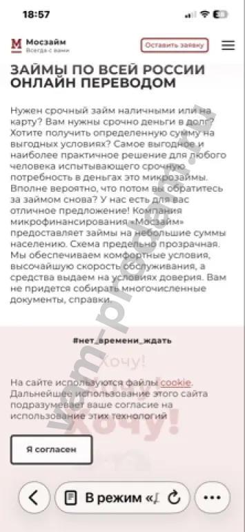 Деньги в долг до 30000 руб.