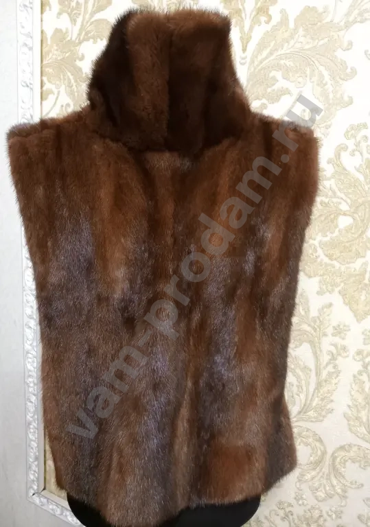 Манишка норковая цвет орех