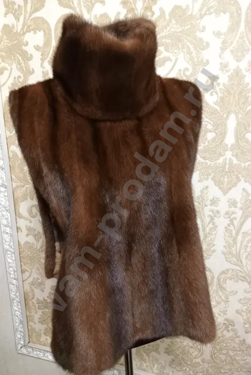 Манишка норковая цвет орех