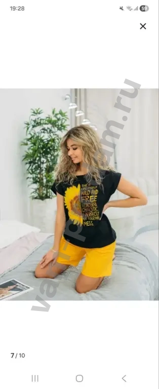 Футболка женская с цветком размер L