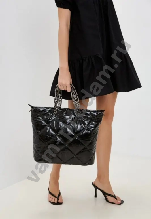 Сумка женская стёганая чёрная