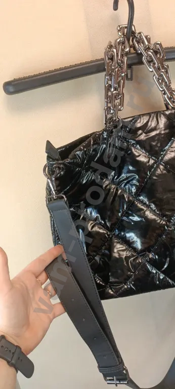 Сумка женская стёганая чёрная