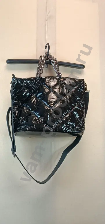 Сумка женская стёганая чёрная