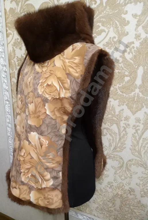 Манишка норковая цвет орех