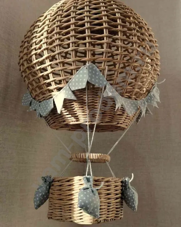 Абажур плетёный в детскую