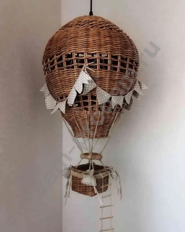 Абажур плетёный в детскую