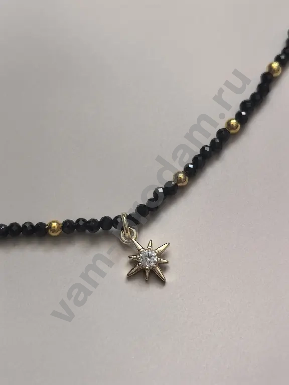 Чокер из черной шпинели