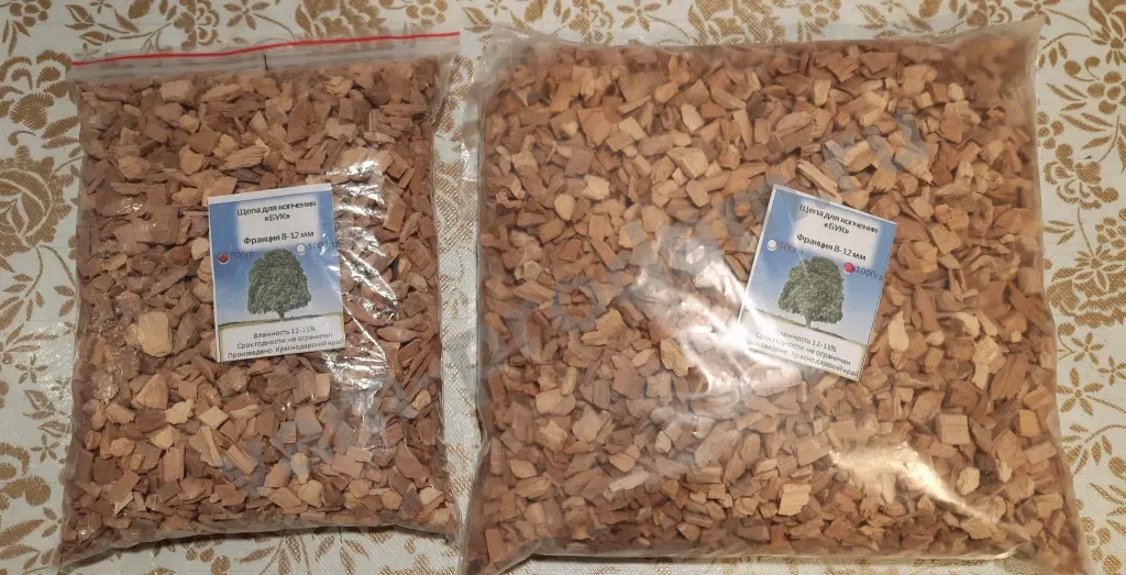 Щепа для копчения ольха, бук, груша