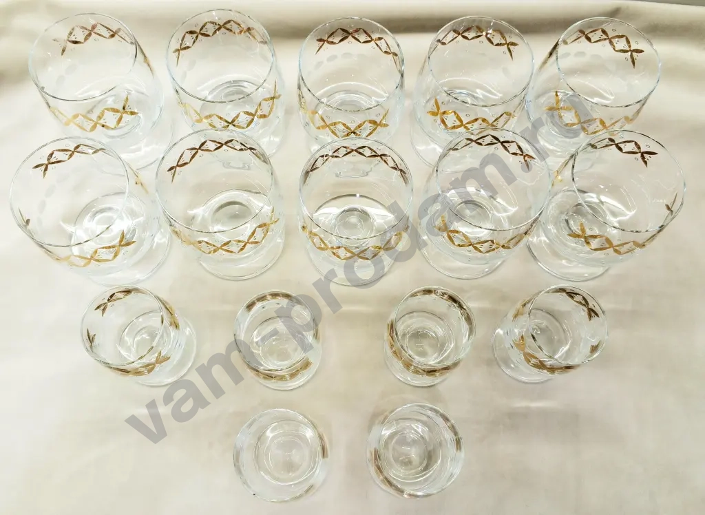 Бокалы и стопки "Ансамбль бабочек", Bohemia