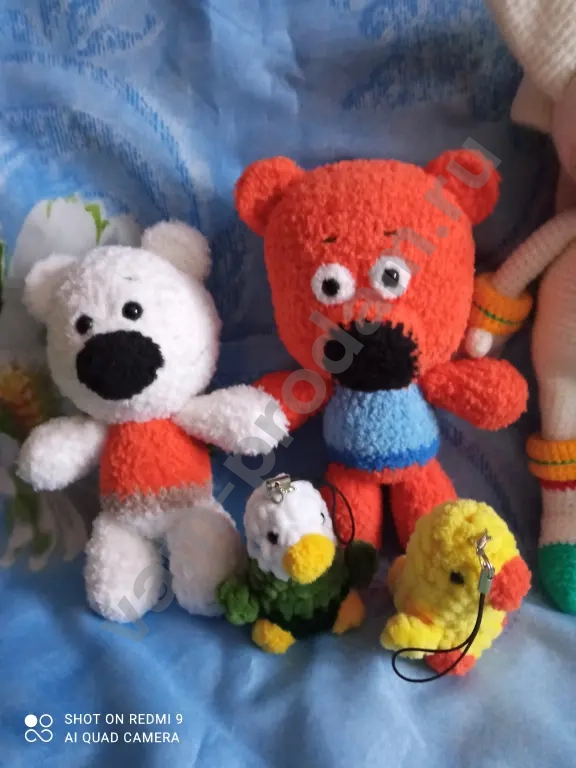 Вязаные игрушки ручной работы, мультяшки и другие