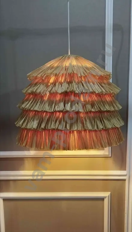 Пушистый светильник, люстра, мохнатый абажур