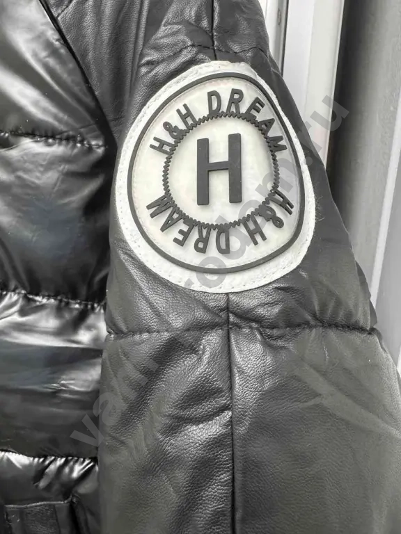 куртка зимняя с ЭКО кожей