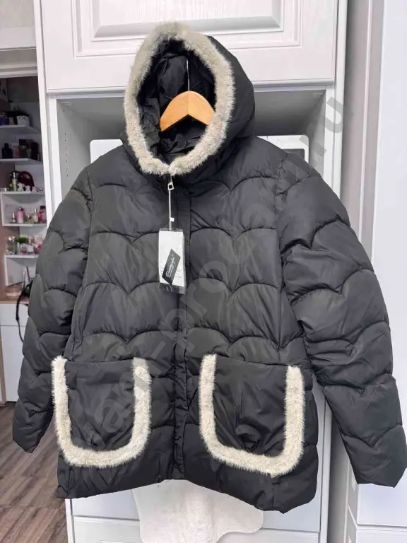 куртка зимняя с искусственной норкой