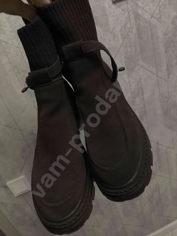 Сапоги из замши