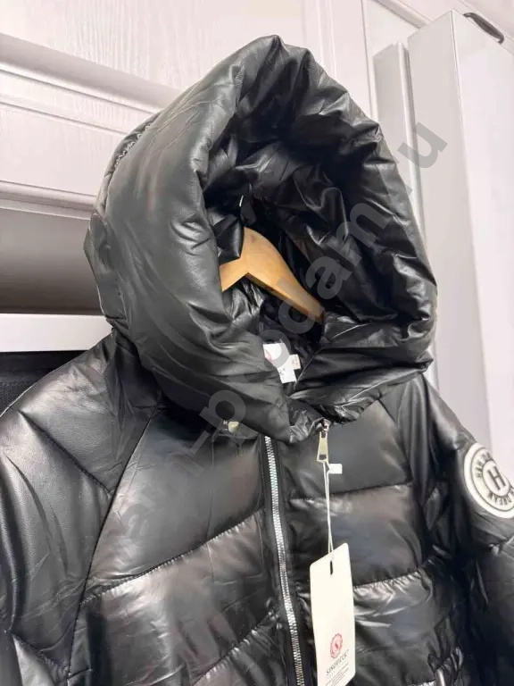 куртка зимняя с ЭКО кожей