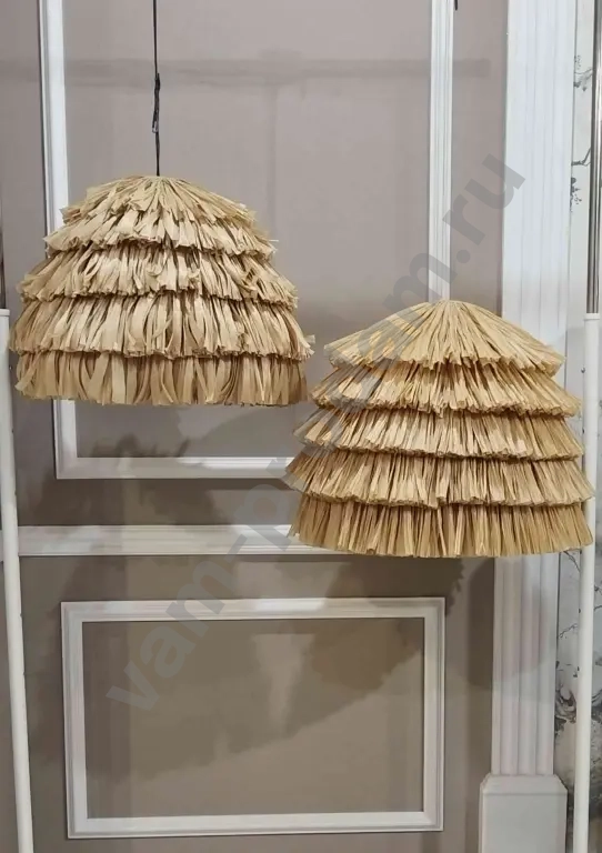 Пушистый светильник, люстра, мохнатый абажур