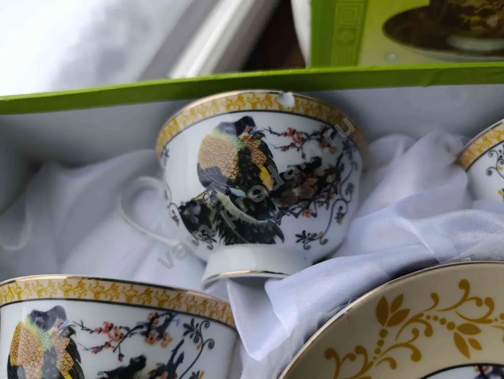 Чайный сервиз "Павлины" 6 персон