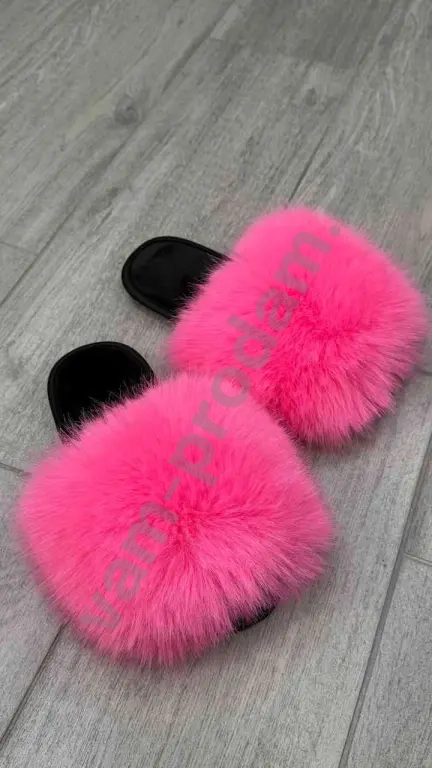 меховые тапочки пушистики