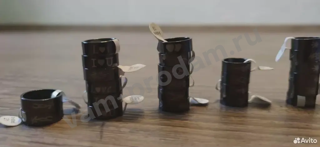 Кольцо стальное с гравировкой