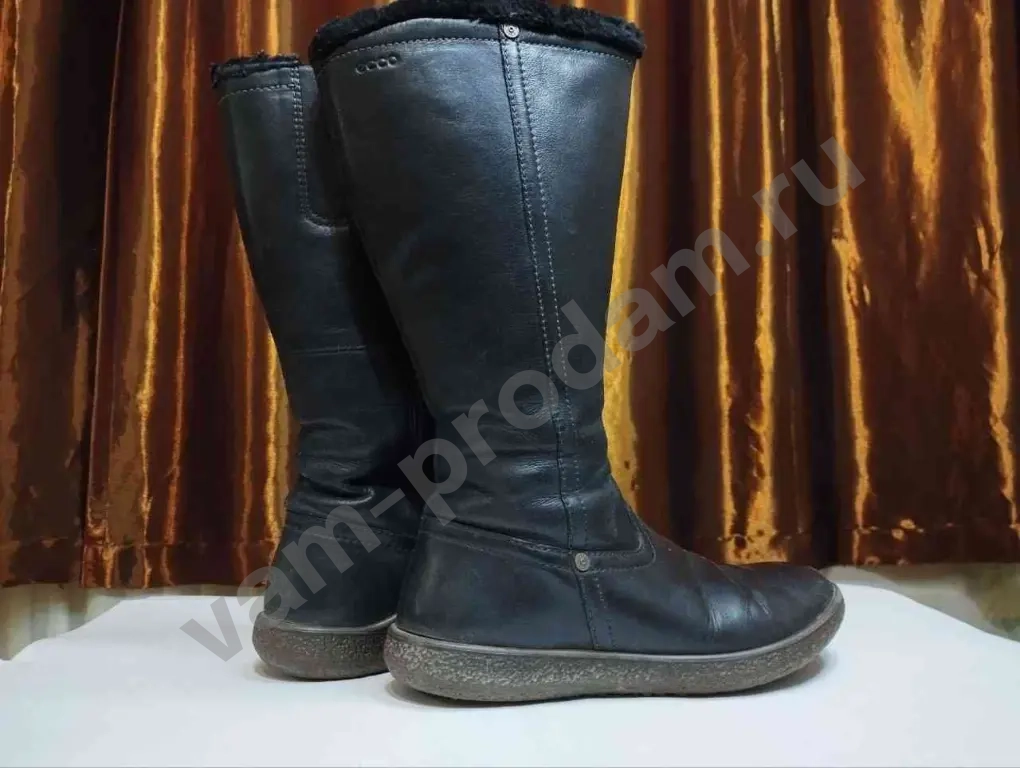 Зимние сапоги ECCO для девочки • Размер 36 • Натуральная кожа с мехом