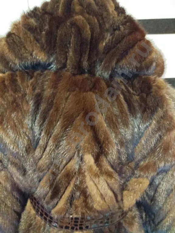 Шуба норковая с капюшоном, р. 54