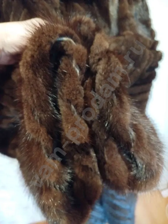 Шуба норковая с капюшоном, р. 54