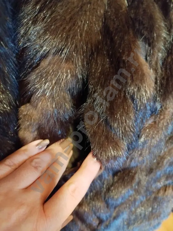 Шуба норковая с капюшоном, р. 54