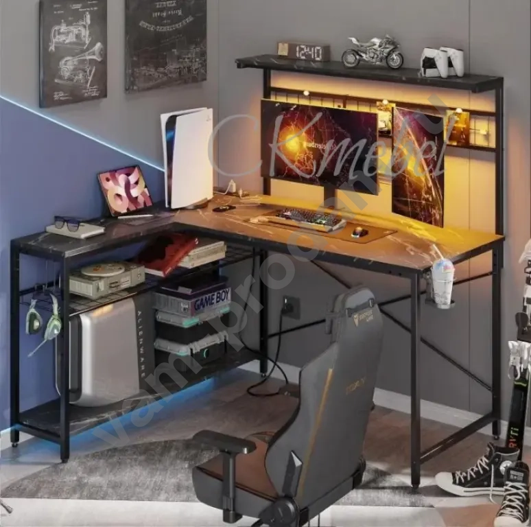 Игровой компьютерный стол с подсветкой