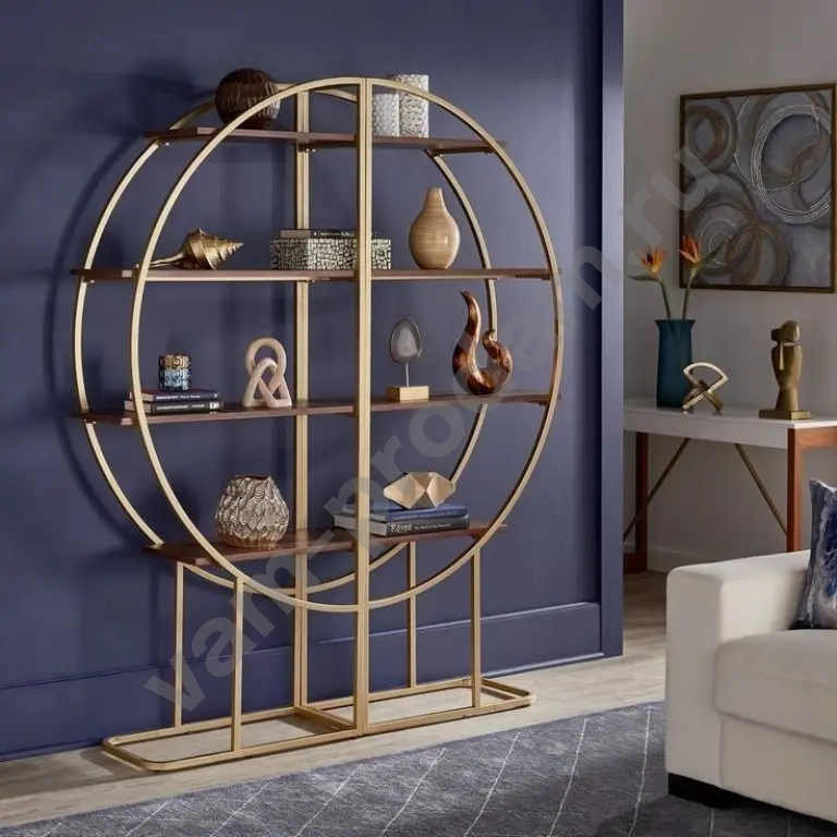 Стеллаж металлический золотой