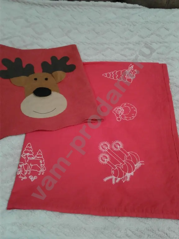 Скатерть новогодняя и чехол на стул