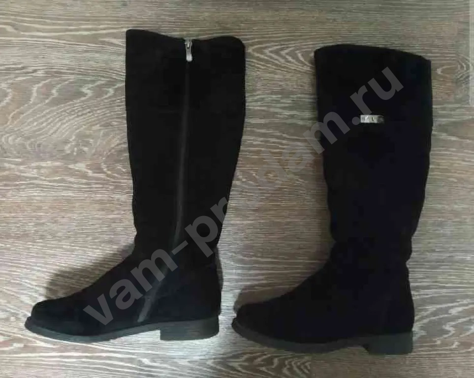 Сапоги зимние замшевые