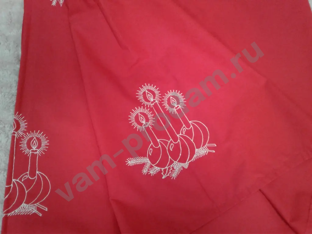 Скатерть новогодняя и чехол на стул