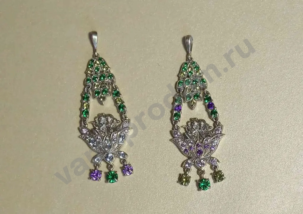 Дизайнерские украшения из серебра с камнями