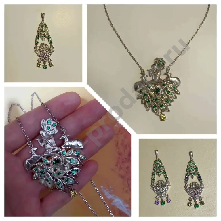 Дизайнерские украшения из серебра с камнями