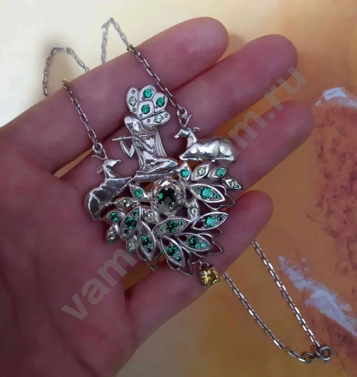 Дизайнерские украшения из серебра с камнями