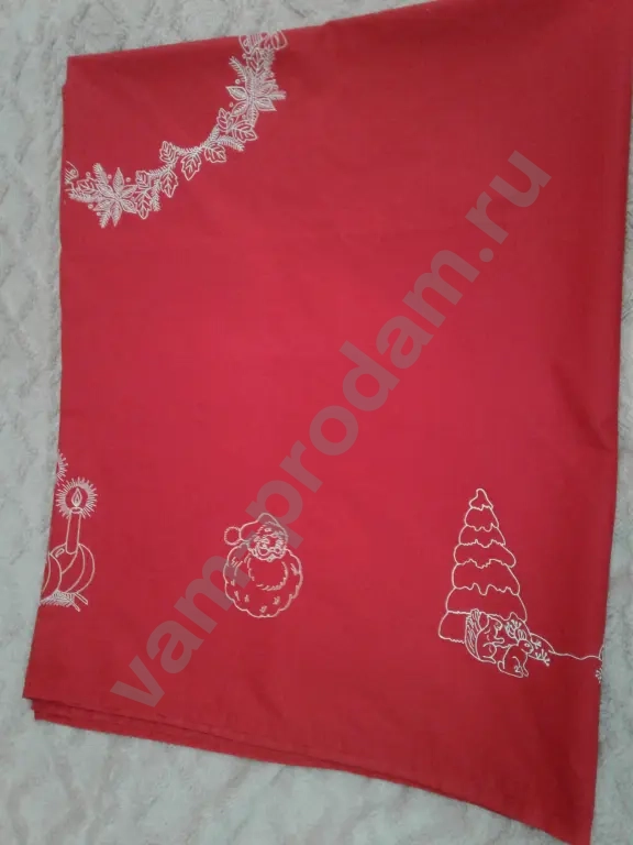 Скатерть новогодняя и чехол на стул