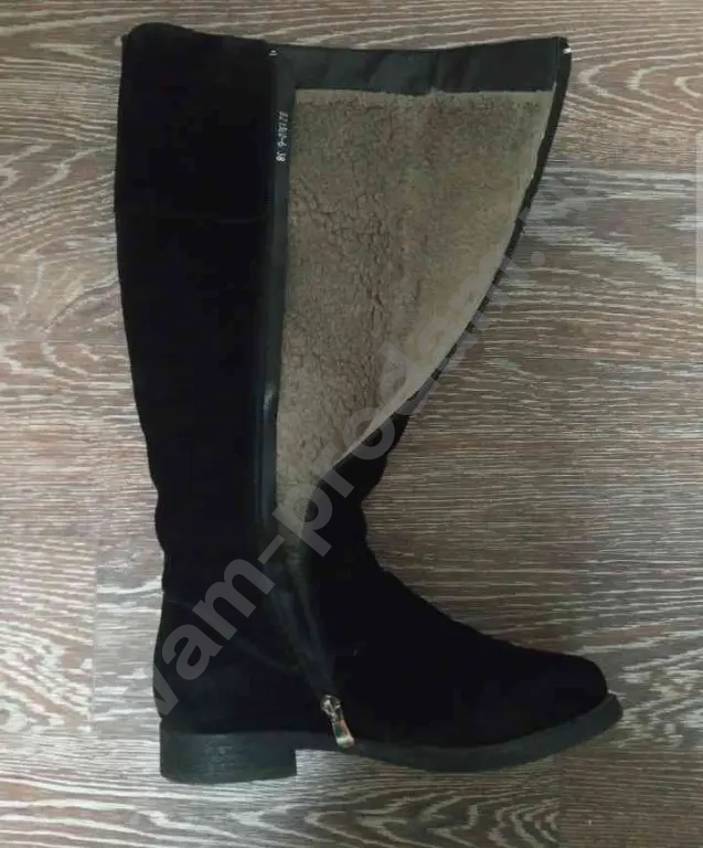 Сапоги зимние замшевые