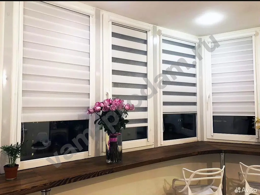 Рулонные шторы,день ночь,блэкаут,плиссе,двойные