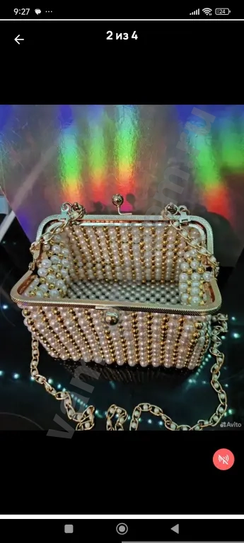 сумка женская из бусин ручной работы