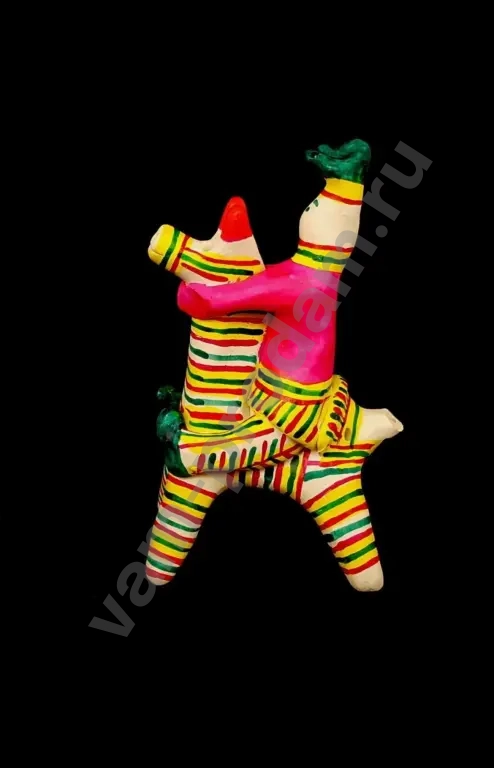 Всадник, Свистулька Филимоновская глиняная игрушка, ручная авторская работа.