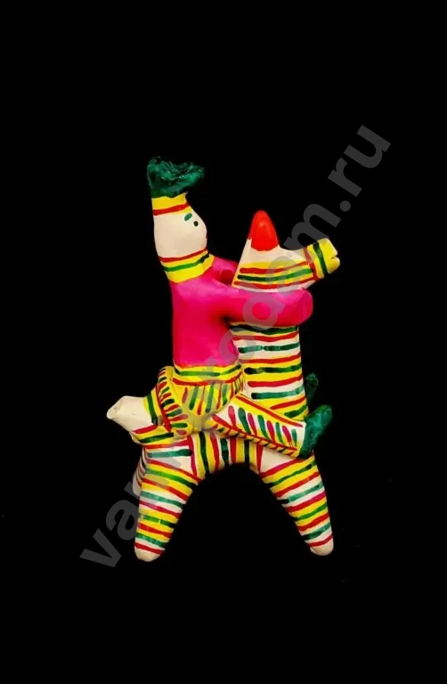 Всадник, Свистулька Филимоновская глиняная игрушка, ручная авторская работа.