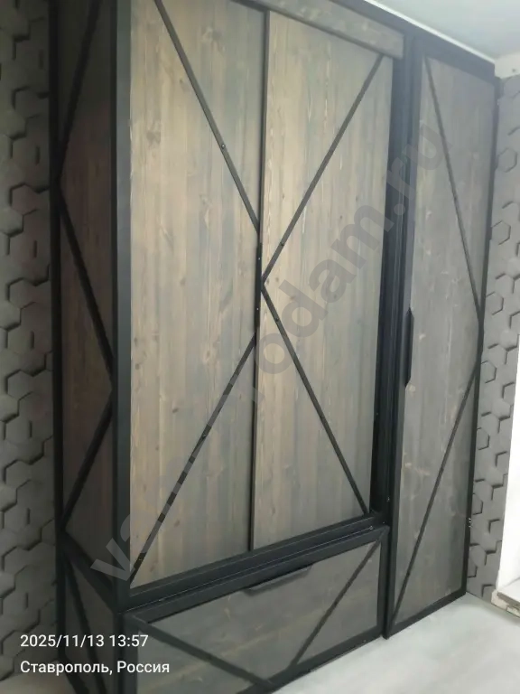 шкафы в стиле лофт