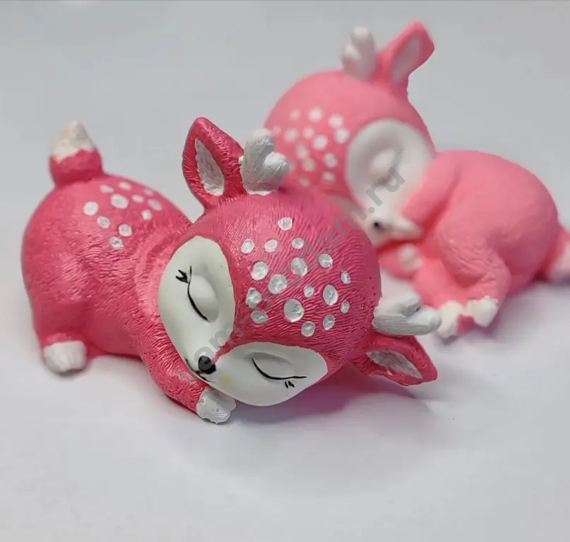 Фигурки из гипса, оленёнок, зайчик, медведь