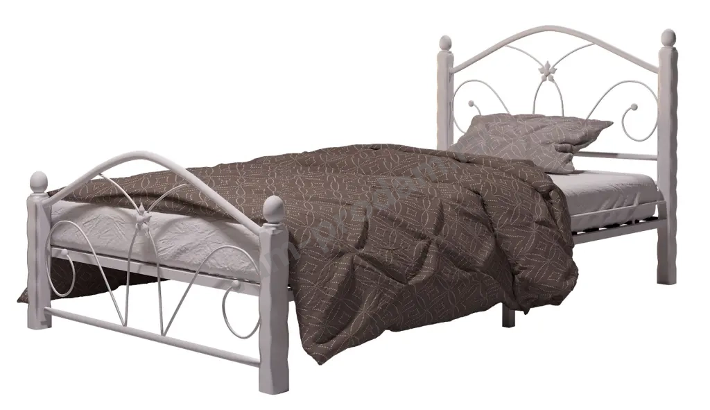 Кровать односпальная в кованом стиле