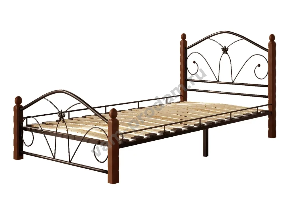 Кровать односпальная в кованом стиле